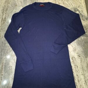 Kenyon Strata Thermex Vintage 80s Athletic Men's Large Navy Long Sleeve Shirt
